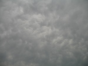 Mammatus clouds ahead of an approaching line of storms Mammatus clouds ahead of an approaching line of storms